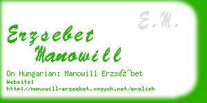 erzsebet manowill business card